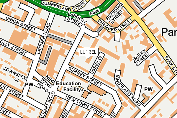 LU1 3EL map - OS OpenMap – Local (Ordnance Survey)