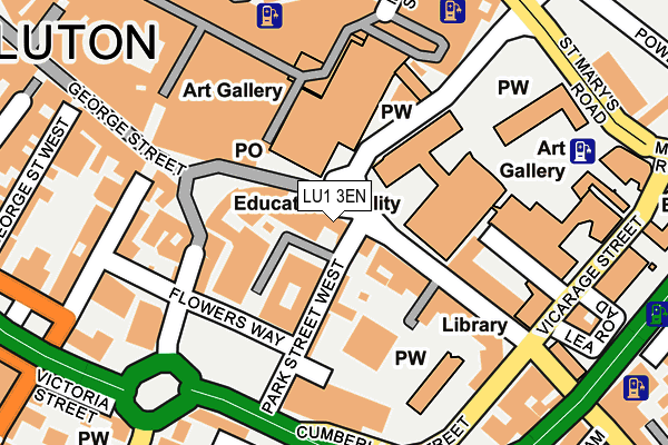 LU1 3EN map - OS OpenMap – Local (Ordnance Survey)