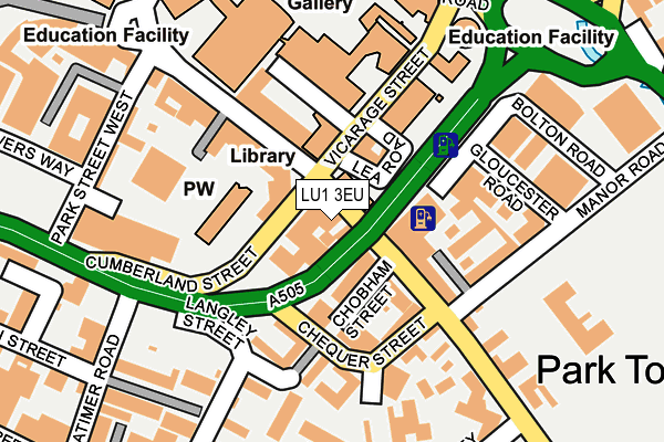 LU1 3EU map - OS OpenMap – Local (Ordnance Survey)