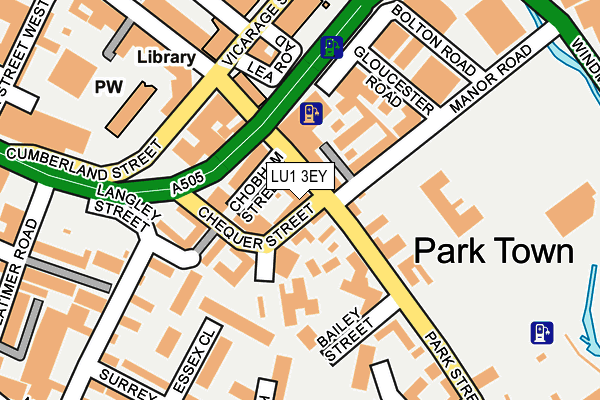 LU1 3EY map - OS OpenMap – Local (Ordnance Survey)