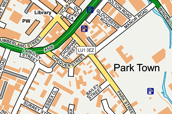 LU1 3EZ map - OS OpenMap – Local (Ordnance Survey)