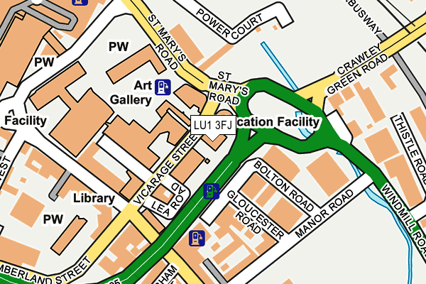 LU1 3FJ map - OS OpenMap – Local (Ordnance Survey)