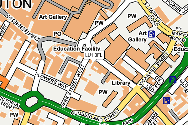 LU1 3FL map - OS OpenMap – Local (Ordnance Survey)