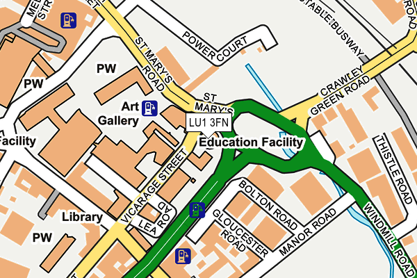 LU1 3FN map - OS OpenMap – Local (Ordnance Survey)