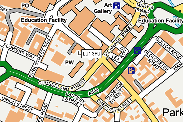 LU1 3FU map - OS OpenMap – Local (Ordnance Survey)