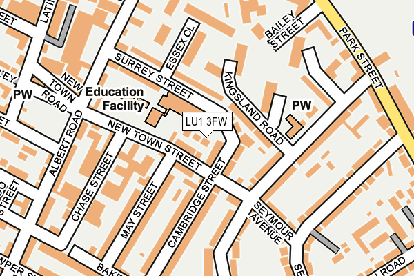 LU1 3FW map - OS OpenMap – Local (Ordnance Survey)