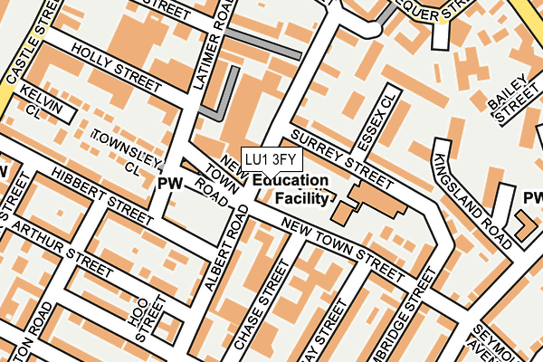 LU1 3FY map - OS OpenMap – Local (Ordnance Survey)