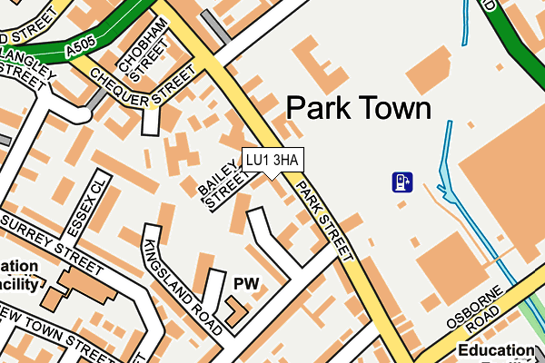 LU1 3HA map - OS OpenMap – Local (Ordnance Survey)