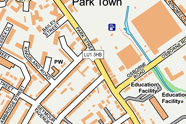 LU1 3HB map - OS OpenMap – Local (Ordnance Survey)