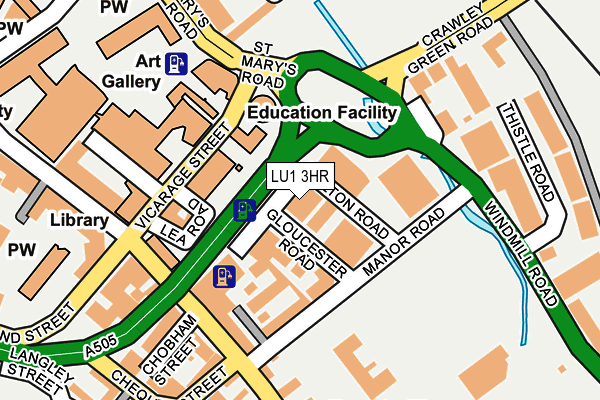 LU1 3HR map - OS OpenMap – Local (Ordnance Survey)