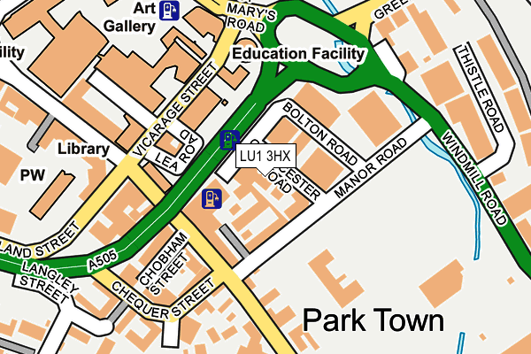 LU1 3HX map - OS OpenMap – Local (Ordnance Survey)