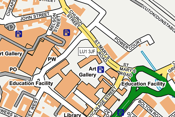 LU1 3JF map - OS OpenMap – Local (Ordnance Survey)