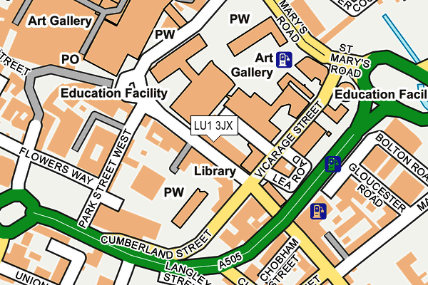 LU1 3JX map - OS OpenMap – Local (Ordnance Survey)