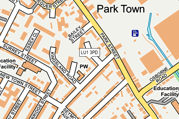 LU1 3PD map - OS OpenMap – Local (Ordnance Survey)