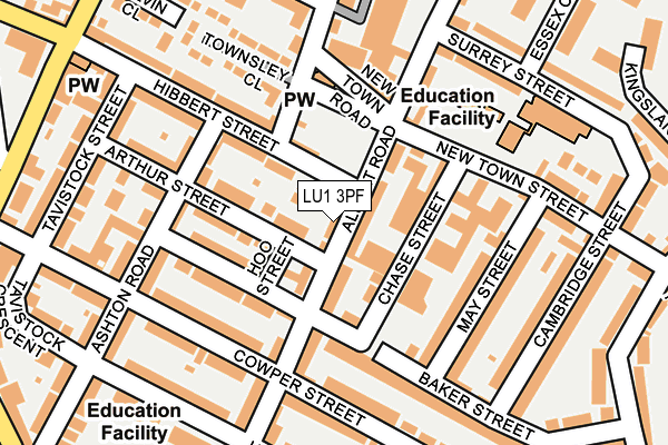 LU1 3PF map - OS OpenMap – Local (Ordnance Survey)