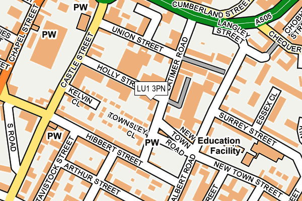 LU1 3PN map - OS OpenMap – Local (Ordnance Survey)