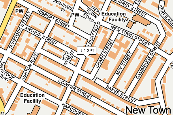 LU1 3PT map - OS OpenMap – Local (Ordnance Survey)