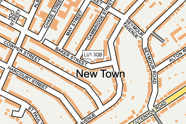 LU1 3QB map - OS OpenMap – Local (Ordnance Survey)