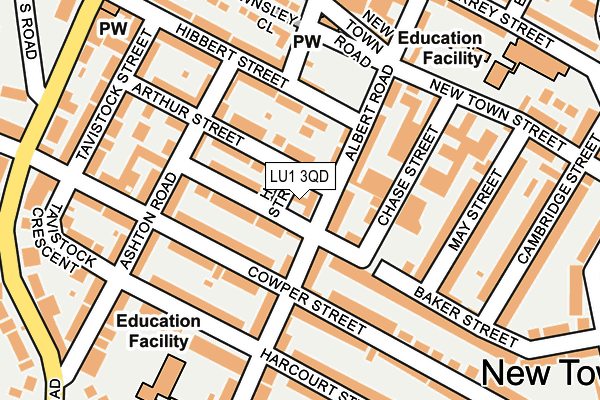 LU1 3QD map - OS OpenMap – Local (Ordnance Survey)