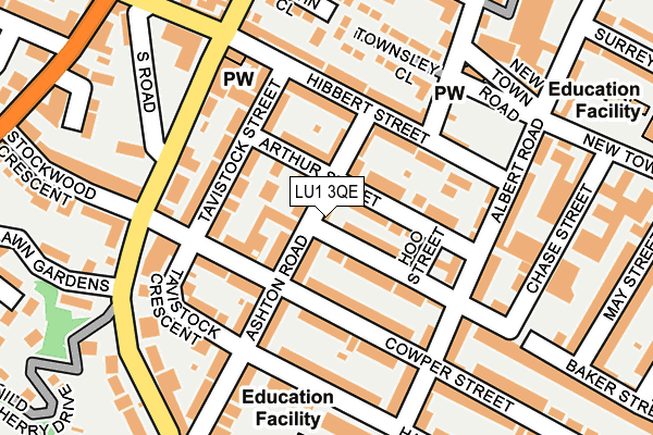 LU1 3QE map - OS OpenMap – Local (Ordnance Survey)