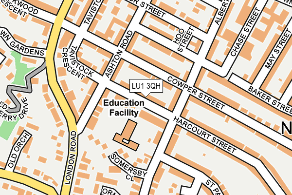 LU1 3QH map - OS OpenMap – Local (Ordnance Survey)