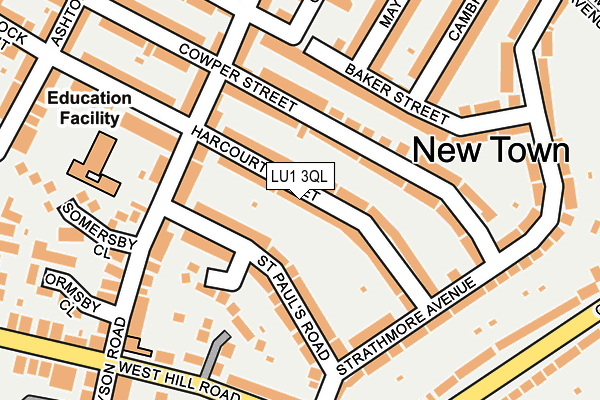 LU1 3QL map - OS OpenMap – Local (Ordnance Survey)