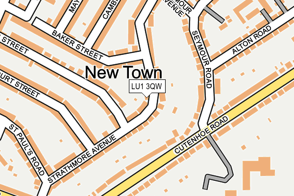 LU1 3QW map - OS OpenMap – Local (Ordnance Survey)