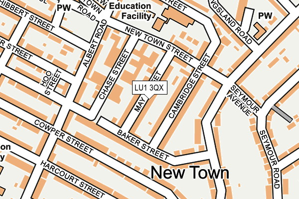 LU1 3QX map - OS OpenMap – Local (Ordnance Survey)