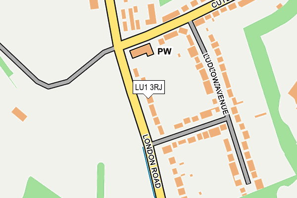 LU1 3RJ map - OS OpenMap – Local (Ordnance Survey)
