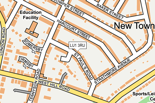 LU1 3RU map - OS OpenMap – Local (Ordnance Survey)