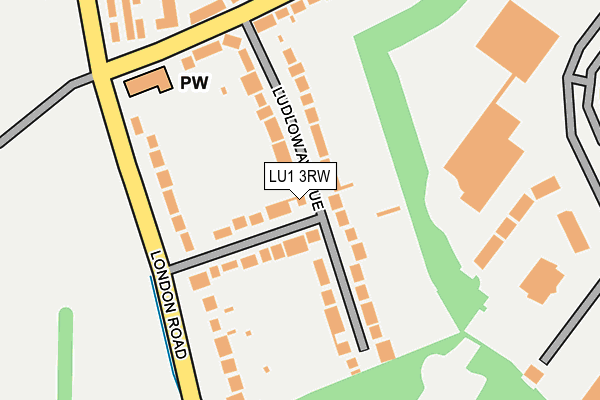 LU1 3RW map - OS OpenMap – Local (Ordnance Survey)