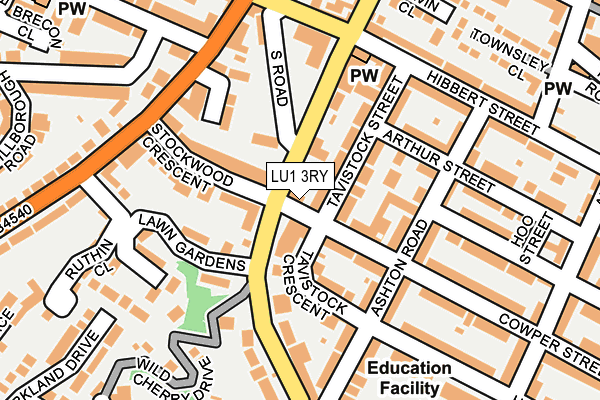 LU1 3RY map - OS OpenMap – Local (Ordnance Survey)