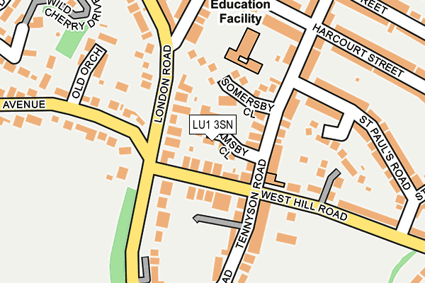 LU1 3SN map - OS OpenMap – Local (Ordnance Survey)