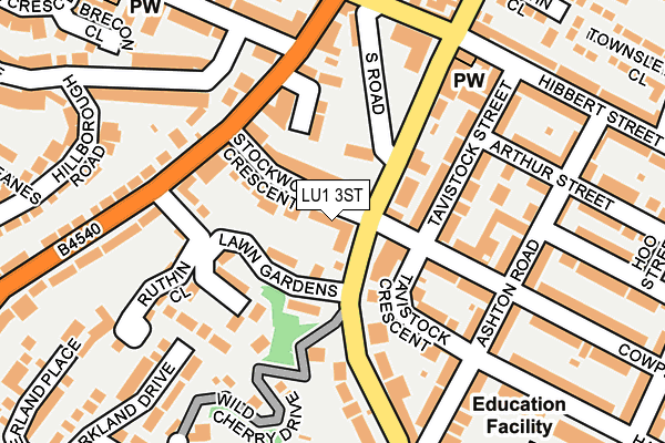 LU1 3ST map - OS OpenMap – Local (Ordnance Survey)