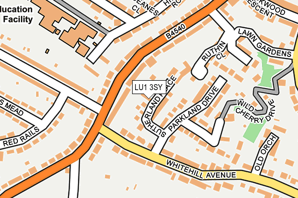 LU1 3SY map - OS OpenMap – Local (Ordnance Survey)