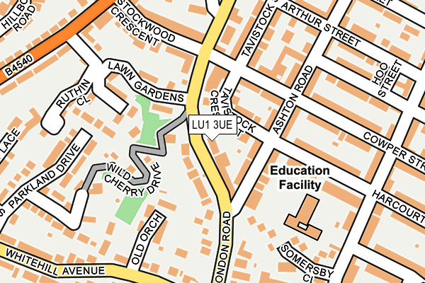 LU1 3UE map - OS OpenMap – Local (Ordnance Survey)