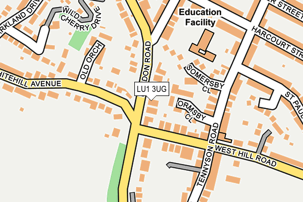 LU1 3UG map - OS OpenMap – Local (Ordnance Survey)
