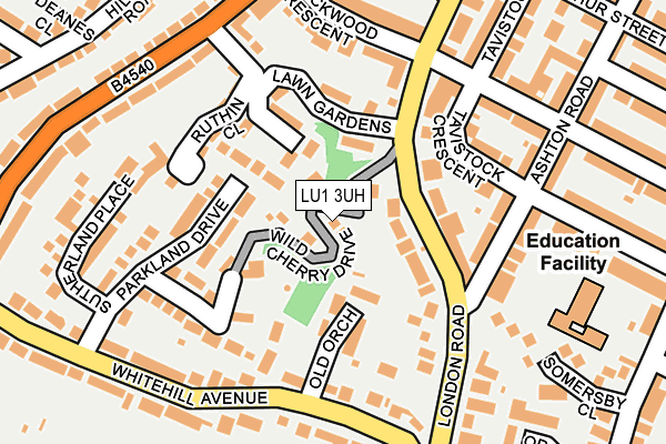 LU1 3UH map - OS OpenMap – Local (Ordnance Survey)