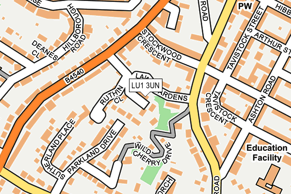 LU1 3UN map - OS OpenMap – Local (Ordnance Survey)