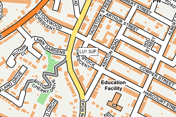 LU1 3UP map - OS OpenMap – Local (Ordnance Survey)