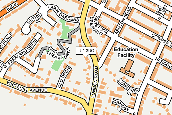 LU1 3UQ map - OS OpenMap – Local (Ordnance Survey)