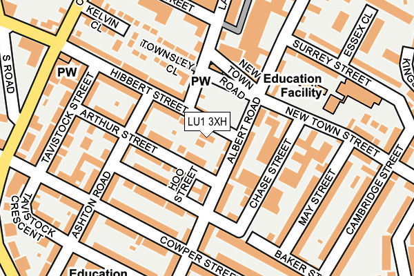 LU1 3XH map - OS OpenMap – Local (Ordnance Survey)