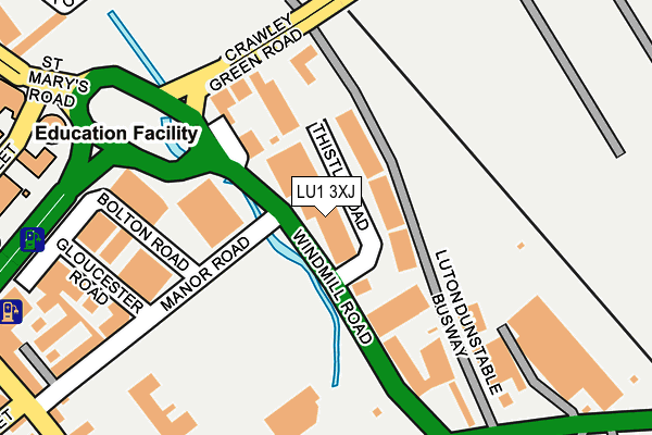 LU1 3XJ map - OS OpenMap – Local (Ordnance Survey)