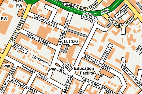 LU1 3XQ map - OS OpenMap – Local (Ordnance Survey)