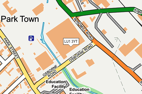 LU1 3YT map - OS OpenMap – Local (Ordnance Survey)