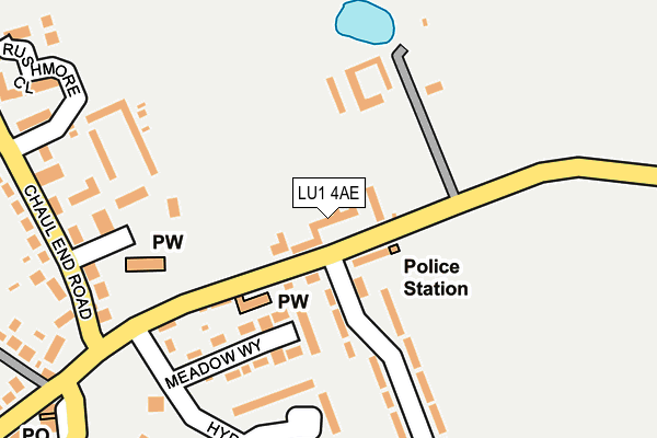 LU1 4AE map - OS OpenMap – Local (Ordnance Survey)