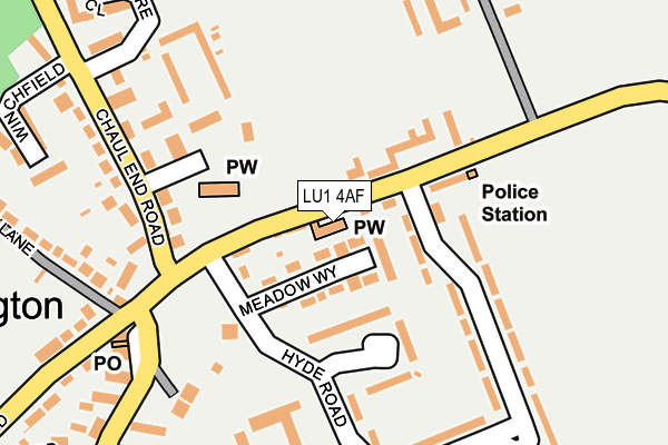 LU1 4AF map - OS OpenMap – Local (Ordnance Survey)