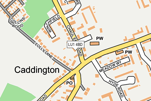 LU1 4BD map - OS OpenMap – Local (Ordnance Survey)