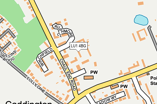 LU1 4BG map - OS OpenMap – Local (Ordnance Survey)