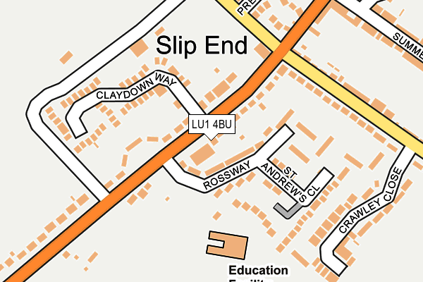 LU1 4BU map - OS OpenMap – Local (Ordnance Survey)